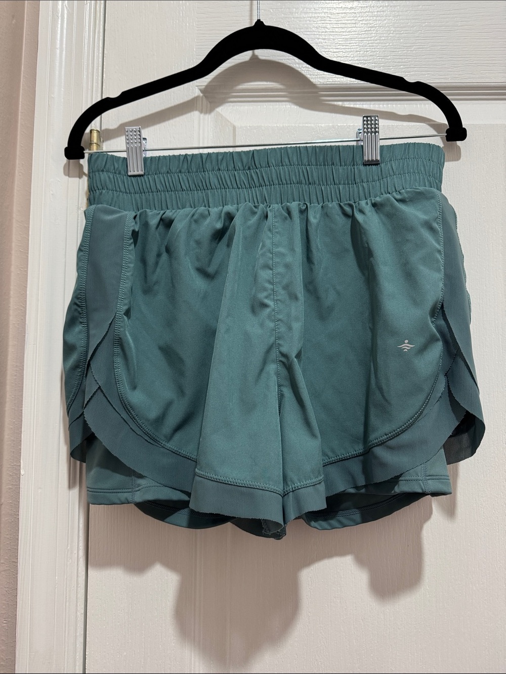 HALARA Teal Layered Athletic Running Shorts